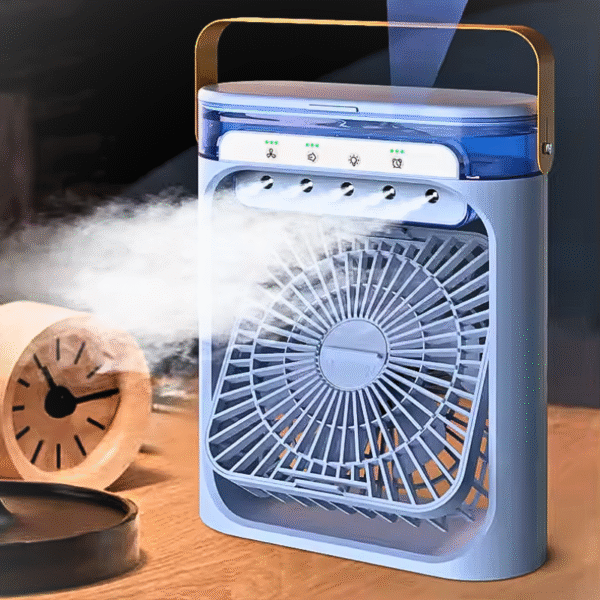 Portable Rechargeable Fan Small USB Air Cooling Mist Fan (10 Inch)